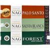 LAMARE Vijayshree Golden Nag - Confezione di bastoncini di incenso - 300 g - 3 fragran da 100 g (2+1 Free) - tra 80-90 bastoncini di ogni aroma - Bastone Santo, White Sage e Forest - Packaging Eco-Friendly