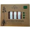 Bio4You Spugna da cucina naturale biodegradabile Bio4You, compostabile, in cellulosa e noce di cocco, confezione da 12 spugne ecologiche per piatti, forma pratica