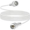 Joycome Prolunga Luci Natale 10M/32.8Ft 2 pin Prolunga da Esterno Impermeabile, Connettore per Cascata Luci Natale Esterno, Luce Stringa Giardino, Catena Luminosa, Luce Tenda - Bianco