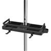 DIYGEEK Mensola Doccia Senza Foratura, Supporto per Accessori da Bagno con 2 Ganci e Supporto per Doccia, Adatto per Aste da Doccia 18mm-25mm Bianco, 1 Pezzo, Nero
