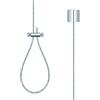 Libaro Supporto da Soffitto per Bastone Tenda Doccia - Sospensione Regolabile da 1,50 m in Ottone e Acciaio Inox - Accorciabile, Cromo Lucido - Inclusi Viti e Tasselli