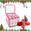 dellyy - Contenitore per palline di Natale, 64 scomparti da 7,5 cm, per 64 palline di Natale