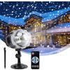Ruutcasy Proiettore di Luce Natalizia, Luci LED Nevicata Luci Decorazione Natalizia Proiettore Luci Esterno Impermeabile Telecomando Luce Notturna Faretto per Capodanno, Vacanze Halloween Festa Natale