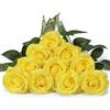 DuHouse 10 rose finte fiori di seta artificiali fiori di rosa finto fiore lunghi steli bouquet per organizzare matrimoni centrotavola festa casa decorazione cucina (Limone)