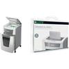 LEITZ IQ Autofeed 300 P-5 Office, Distruggi documenti Automatico, 300 Fogli, Taglio micro, Capacità 60 litri, 80160000 + 12 fogli oleati lubrificati per manutenzione distruggidocumenti 80070000