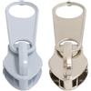 Aerzetix - Set di 12 cursori N°10 Non bloccabili per Cerniera a Spirale | in Metallo Colore Grigio Pastello e Argento | Accessorio per Abbigliamento Borse Progetto Cucito e Decorazione