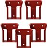StealthMounts - Supporti per batteria per Milwaukee M18, porta batterie senza fili per utensili elettrici Milwaukee 18 V, confezione da 5, organizzatori di batterie rossi per Milwaukee