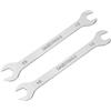 QUARKZMAN 2Pz 13x15mm Chiavi Inglesi a Doppia Apertura in Acciaio Inox | Chiave Inglese Combinate Sottili Metrica Set, Finitura Sabbiata, Doppia Estremità, per Manutenzione Domestica e Riparazioni