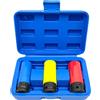 ZKTOOL Set di 3 chiavi a bussola a impatto per ruote, 1/2 unità, 17 mm, 19 mm, 21 mm, CR-MO