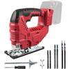YWNYT Seghetto alternativo senza fili per Milwaukee M18 18 V, 800 W, 3200 giri/min, senza spazzole, tagli smussati a 45°, 4 azioni orbitali, con lame seghetto alternativo per taglio dritto/curvo/circolare
