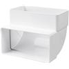 VENTS Curvo angolare a 90 gradi, condotto di ventilazione verticale, 110 x 55 mm, attacco per tubo rettangolare a 90°, sistema di ventilazione, sistema di riscaldamento, climatizzazione ambiente, colore