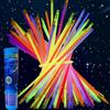 HenfuME 100 Pcs Braccialetti Luminosi Fluorescent,Bracciali Luminosi Fluorescenti,Braccialetti Luminosi,Glow Stick Per Feste Con Connettori.