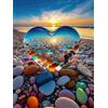 Jozutoyz Puzzle 1000 Pezzi, Jigsaw Puzzle per Adulti 1000 Pezzi Cuore Ghiaia Spiaggia Puzzle Classici Come Regalo e Decorazione per Pareti