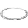 Breil, Collezione Jox, Bracciale Uomo, Catena a Grano in Acciaio Lucido, Chiusura a Moschettone, Lunghezza Regolabile fino a 22 cm