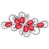 Deyanse Spilla in argento da donna, spilla in argento, spilla a forma di goccia, con zirconi, colore bianco/blu/rosso/verde, con confezione regalo per mamma e donna, Rame