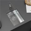 evineo m10 lavello da cucina La: 35 P: 45 cm, EV2101+EV2112, m10 acciaio inox satinato lucido [Lavelli da Cucina > per Base Sottolavello a partire da 40 cm]