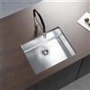 evineo m10 lavello da cucina La: 55 P: 45 cm, EV2103+EV2112, m10 acciaio inox satinato lucido [Lavelli da Cucina > per Base Sottolavello a partire da 60 cm]