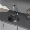 evineo line 300 Lavello da cucina Ø 43,5 cm, EUR100BL+UB630166, line 300 nero opaco [Lavelli da Cucina > per Base Sottolavello a partire da 45 cm]