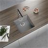 evineo line 150 lavello da cucina La: 45,6 P: 45,6 cm, LAN100GR+UB630166, line 150 grigio [Lavelli da Cucina > per Base Sottolavello a partire da 50 cm]