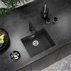evineo line 150 lavello da cucina La: 55,6 P: 45,6 cm, LAN100LBL+UB630166, line 150 nero opaco [Lavelli da Cucina > per Base Sottolavello a partire da 60 cm]