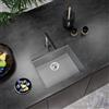 evineo line 150 lavello da cucina La: 55,6 P: 45,6 cm, LAN100LGR+UB630166, line 150 grigio [Lavelli da Cucina > per Base Sottolavello a partire da 60 cm]