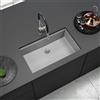 evineo line 150 lavello da cucina La: 75,6 P: 45,6 cm, LAN100XLGR+UB630166, line 150 grigio [Lavelli da Cucina > per Base Sottolavello a partire da 80 cm]
