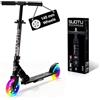 SUOTU Monopattino con Ruote luminose da 145 mm, Capacità: 100 kg, Pieghevole, Regolabile in Altezza, Scooter per Bambini 3-12 Anni, Alluminio (Viola)