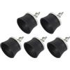 PATIKIL Raccoglitore Palline da Golf, 5Pz Ventosa per Palline da Golf Lega Zinco Putter Grip Strumento per Sollevare Palline da Golf per Golfisti Accessori per Manico Swing, Nero