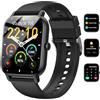 Hosgubo Smartwatch Uomo Donna, 1.85 HD Orologio Smartwatch con Effettua/Risposta Chiamate, Smart Watch Cardiofrequenzimetro/SpO2/Contapassi, 110+ Sportive, Fitness Tracker Impermeabile IP68 per Android iOS.