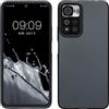 kwmobile Custodia Compatibile con Xiaomi Redmi Note 11 Pro+ 5G / Note 11 Pro Plus 5G Cover - Back Case Morbida - Protezione in Silicone TPU Effetto Metallizzato grigio metallizzato