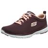Skechers Flex Appeal 3.0 First Insight, Sneakers Donna, Marrone Red Burgundy Mesh Pink Trim, 40 EU