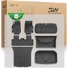3W Set 7 di Tappetini per Tesla Model Y Juniper 2025 2026 (Non per New Standard 2026) in Thorex™ (Inclusa Moquette) e Tappetini per il Bagagliaio, Resistente e Tappeto Bagagliaio in TPE Antiscivolo