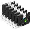 Invoker 6x TZe-231 Compatibile Brother P-Touch nastri TZ Tape 12mm Bianco | Laminato Compatibile con nastro Brother P-Touch 12mm per PT-H105 H107B H110 H100LB H200 D210 P300 E560 D610 P750W CUBE