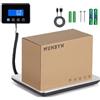 MUNBYN Bilancia elettronica da 200 kg/440 libbre con supporto per pacchi pieghevole, display LCD, funzione tara/Hold, Bilancia pesa pacchi per uso industriale, piccole imprese, bagagli, ufficio