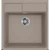 Elleci Spazio 600 LKS60089 Lavello da Incasso in appoggio 1 vasca Monovasca 600 x 635 mm finitura Keratek Dove 89
