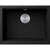 Elleci Time Undermount UM 105 LG210540BSO Lavello da Incasso 1 Vasca Sottotop - Sopratop Monovasca 550 x 435 mm finitura Granitek Matt Nero 40