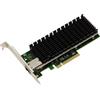 KALEA-INFORMATIQUE Scheda controller di rete PCIe 3.0 x8 10G LAN Ethernet RJ45 con chipset X540. Squadre High e Low Profile.