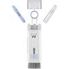 Ewent 7 in 1 Kit Pulizia Multifunzione, per Tastiera, AirPods, Smartphone, Tablet, Schermo PC, Fotocamera - Spazzola Retrattile, Spray Vuoto, Penna per Auricolari, Anello Estrai-Tasti