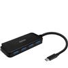AISENS - A109-0715 - Hub USB 3.1 USB-C, USB-C/M-4Xtipo A/H, nero, 15 cm