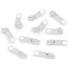 cyclingcolors 10x Cursore Cerniera Ricambio Kit di Riparazione per Cerniera Testa N°5 Cursori per Vestiti Borse Giacche Borse Valigie Jeans, bianco