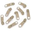 cyclingcolors 10x Cursore Cerniera Ricambio Kit di Riparazione per Cerniera Testa N°5 Cursori per Vestiti Borse Giacche Borse Valigie Jeans, marrone naturale