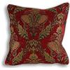 Paoletti Shiraz grande piazza cuscino, colore: Rosso bordeaux - ricamato - jacquard damascato oro bordo a cordoncino - reversibile - chiusura zip - 100% poliestere - 58 x 58 cm (58,4 x 58,4 cm x pollici) - Made by riva Paoletti