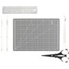 Vaessen Creative Set di Strumenti da Taglio per Hobby - 6 pz - Kit da Taglio - con Tappetino da Taglio A5, Coltello da Hobby, Forbici e Righello - per Scrapbooking, Cucito, Modellismo e Biglietti