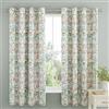 Catherine Lansfield Clarence - Tende a due pannelli, foderate con occhielli, motivo floreale, 150 x 170 cm, colore: Verde