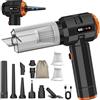 Piwaal Aspirapolvere Senza Fili 4 in 1, 22000 Pa, Nero, Motore Senza Spazzole per 220.000 giri/min, 3 Marce, per Peli di Animali Domestici, Computer, Auto e Casa