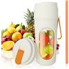 MeYuxg Mini Frullatore Portatile, 450 ml Frullatore Elettrico, USB Ricaricabile, Smoothie Maker con 12 Lame, Fresh Juice Frullatore, per Smoothie, Frullati di Frutta e Verdura(1500 mAh, Arancione)