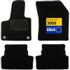 DBS - Tappetini auto - Personalizzati per 3008 - Con clip - Tappetini auto antiscivolo - 4 pezzi