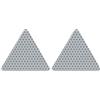 4R Quattroerre.it 1649 Sticker Adesivi Rifrangenti Triangoli, Bianco, Set di 2