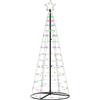 vidaXL Albero di Natale LED con 390 LED Multicolore 250 cm Ferro, Soggiorno, Moderna Decorazione Natalizia a LED, alberello Luminoso, String Lights Festive per Feste, Indoor