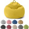 Chingcoo Poltrona a sacco per bambini e adulti - Fodera solamente (senza imbottitura) - Pouf per camera da letto, ufficio, soggiorno, terrazzo - Giallo - 100 x 120 cm